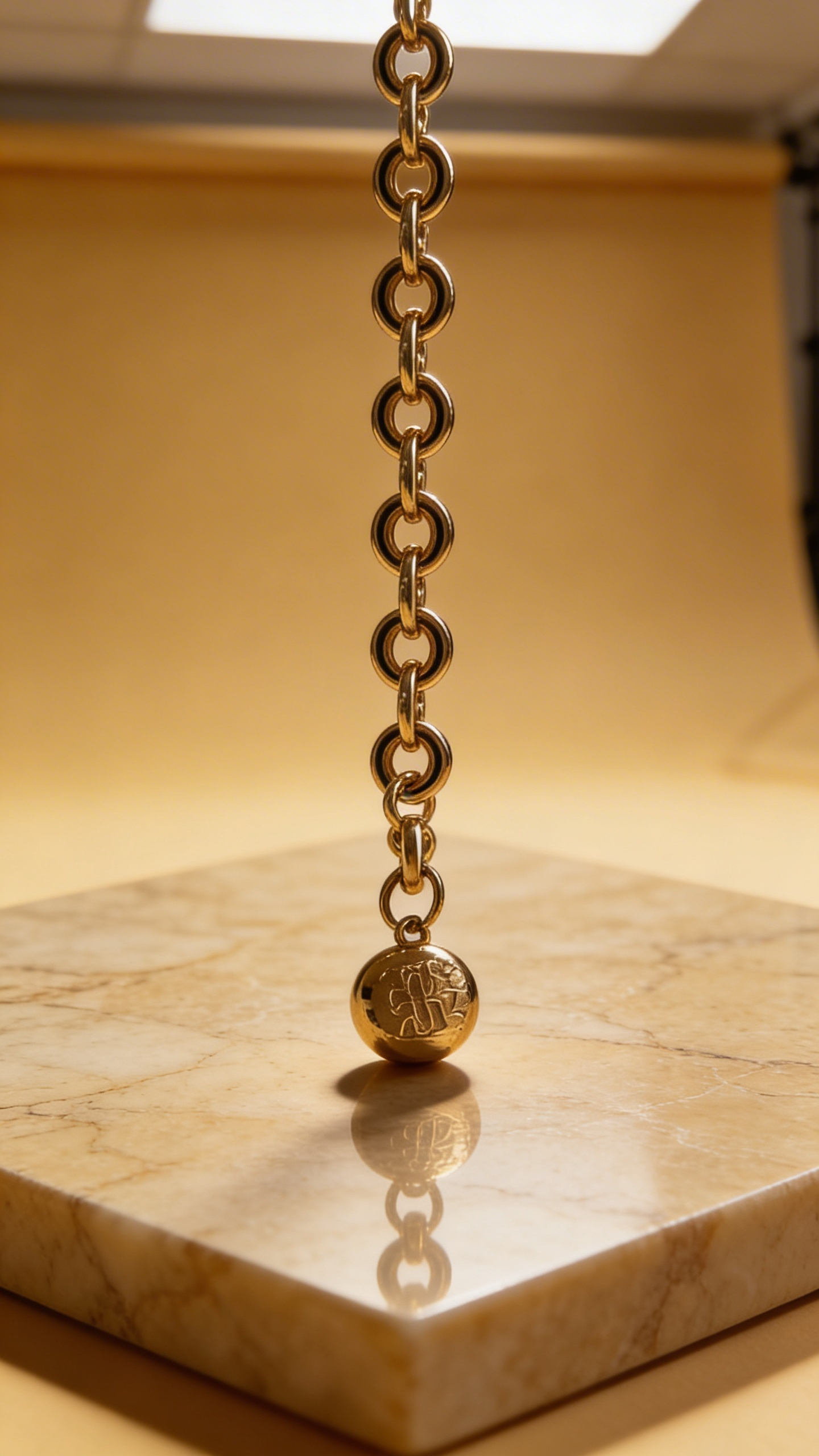 Gold Bubble Chain Belt