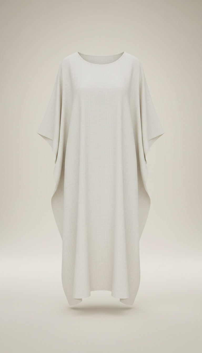 Ivory Shell linen kaftan