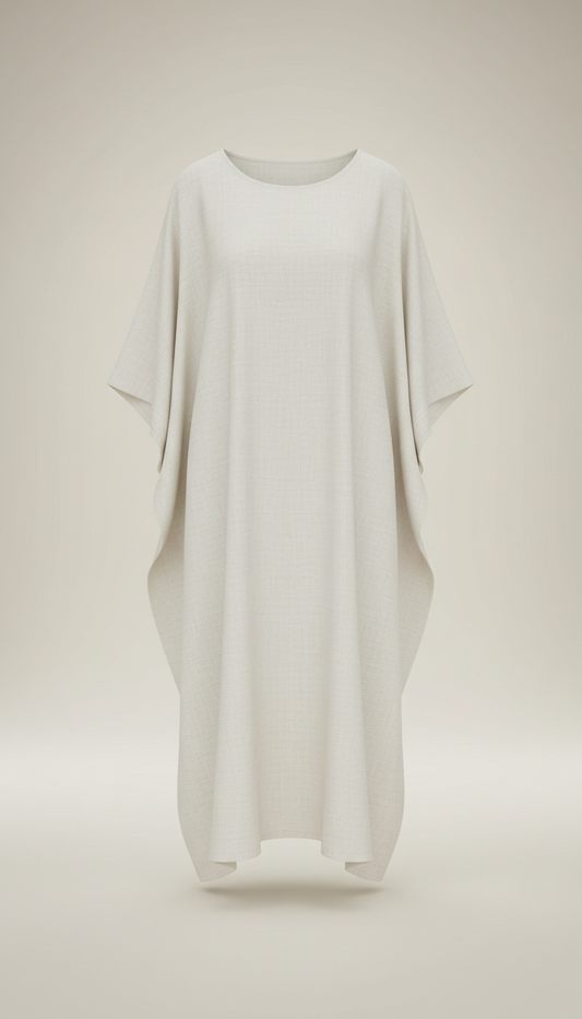 Ivory Shell linen kaftan