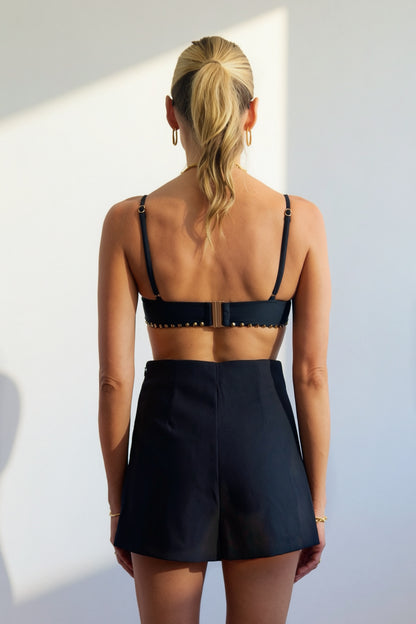 Noir Mini Skort - Black