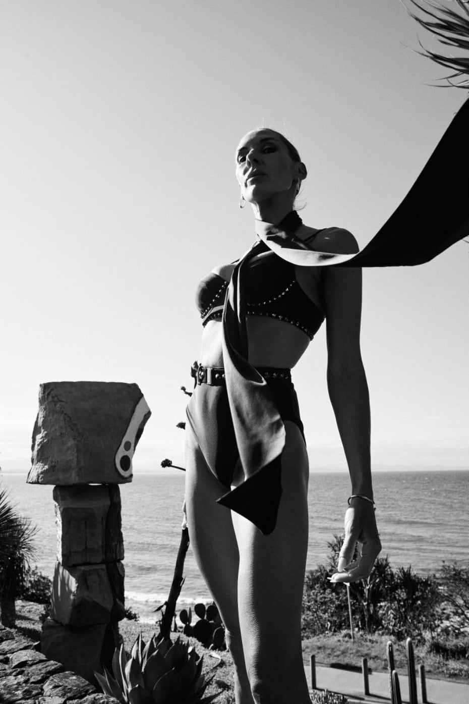 Luxury swimsuit designer studded belted resortwear beachwear 