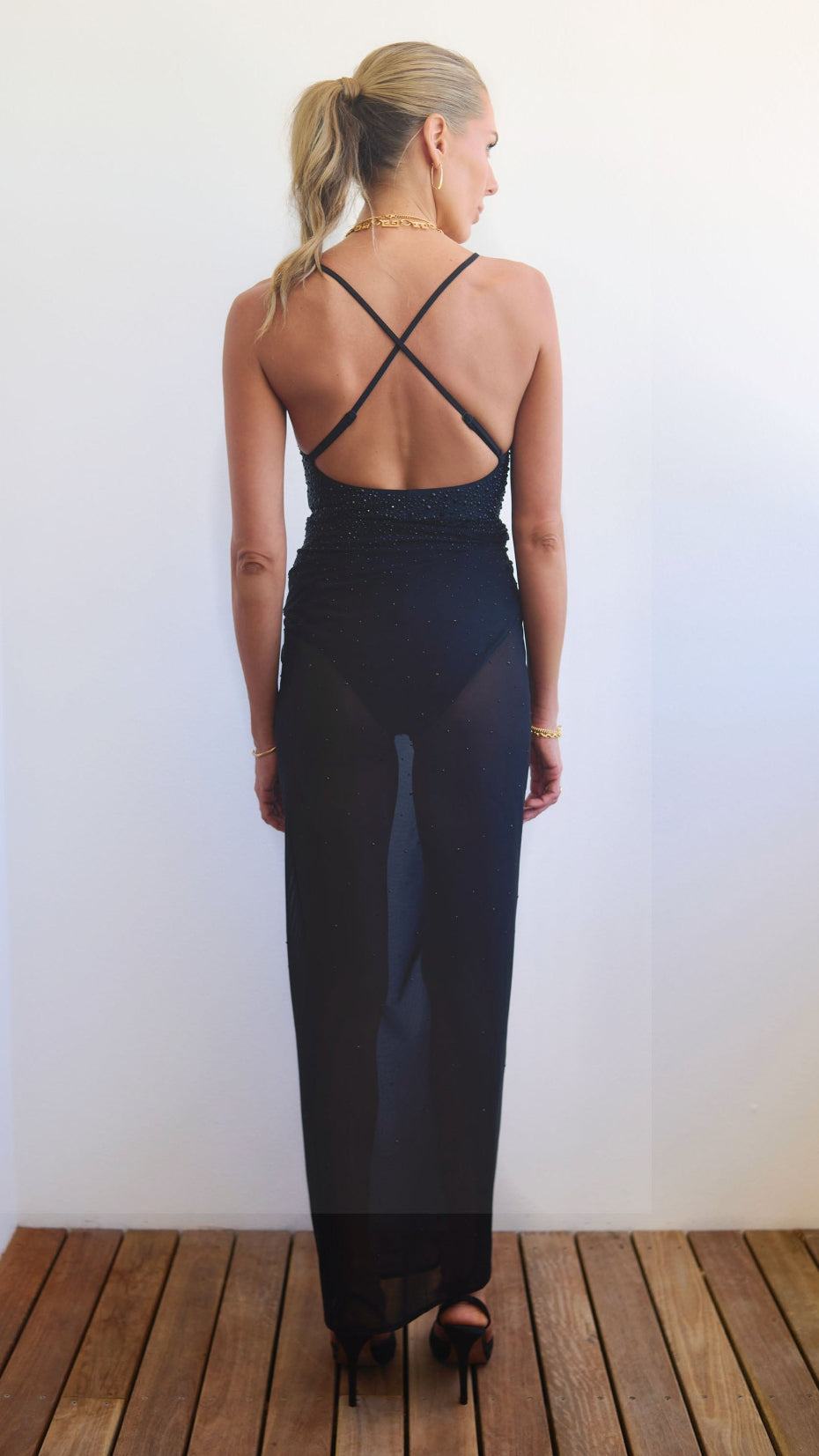 Luxury swimsuit designer crystal embellished beachwear eveningwear wrap skirt coverup