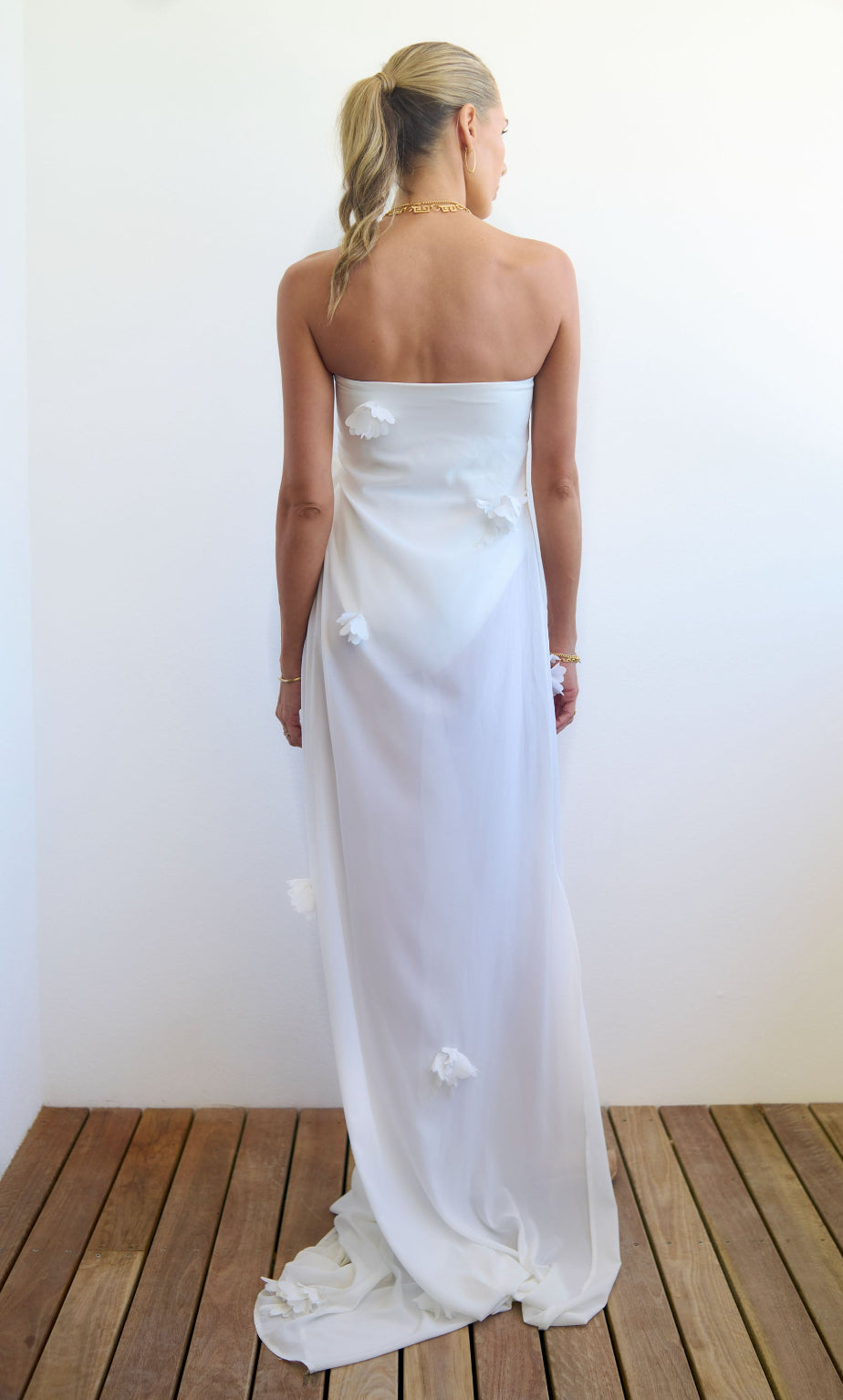 white gown luxury designer dress sheer bridal