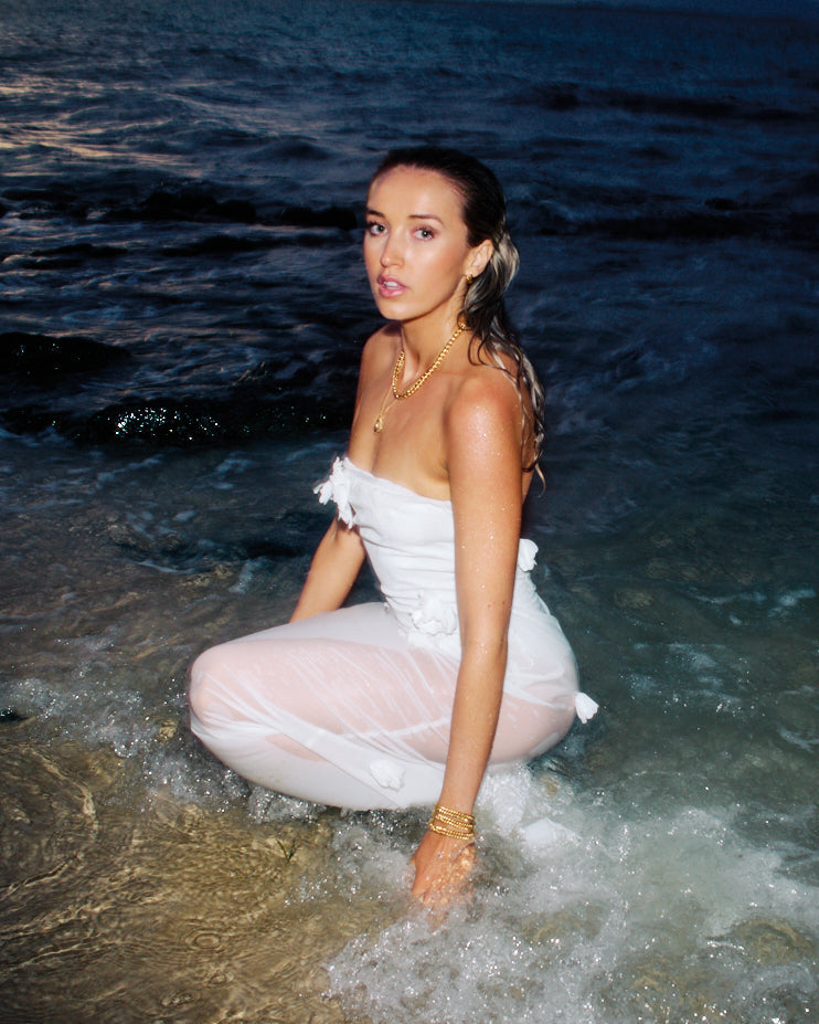 white gown luxury designer dress sheer bridal